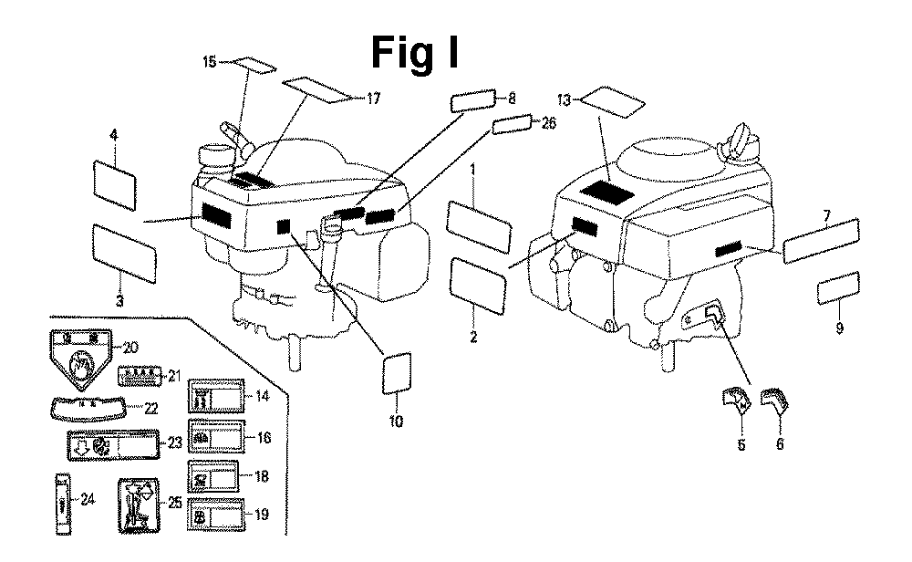Fig-8 Diagram and Parts List for GXV120 Type N2T Honda Engine