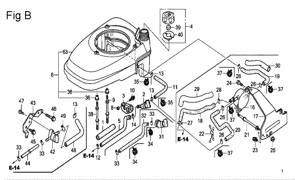 Fig-2 Diagram and Parts List for GCV160A Type S1A Honda Engine