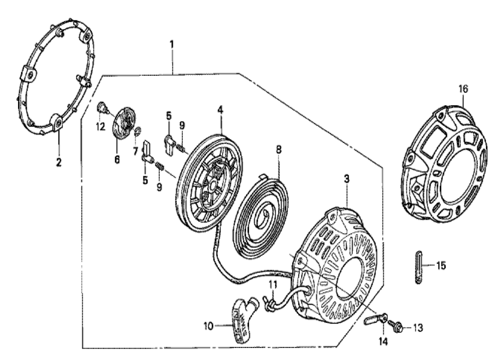 Fig-0 Diagram and Parts List for GX200 VMG1-Seri-10-1899999 Honda Engine