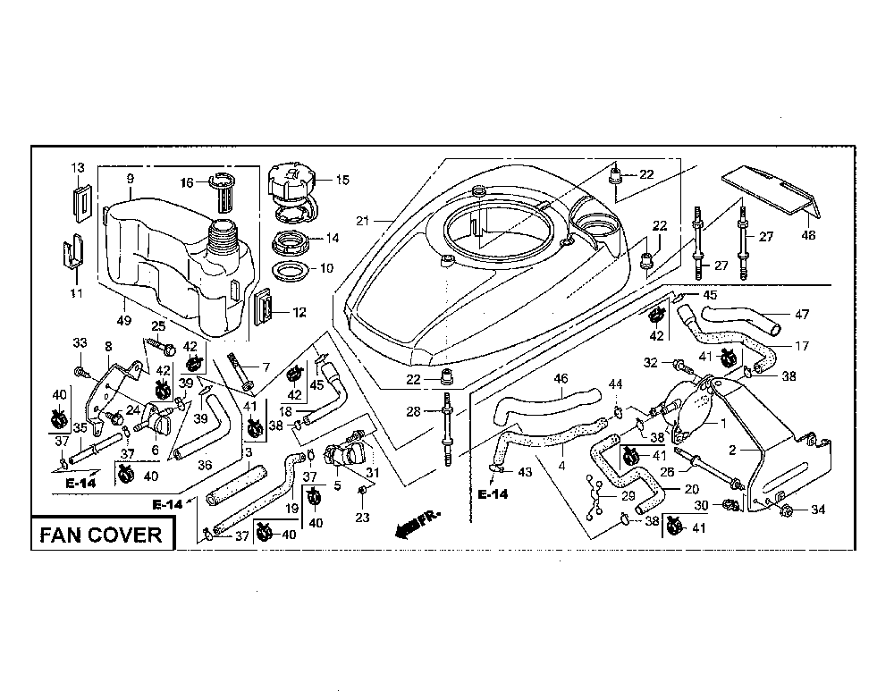 Fan cover Diagram and Parts List for GCV160-LA0S3-ED  Honda Engine
