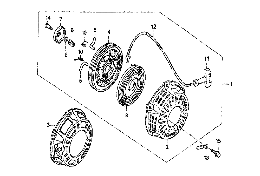 Fig-0 Diagram and Parts List for GX160U1 Type QMC6 Honda Engine