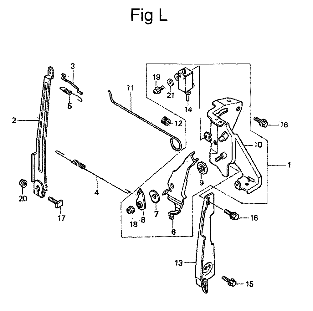 Fig-12 Diagram and Parts List for GC160 Type PHA Honda Engine