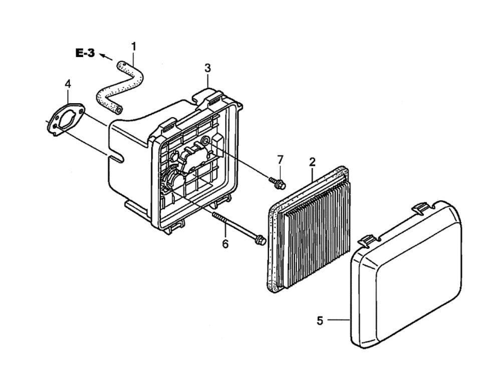 Air Cleaner Diagram and Parts List for GCV190-LABHH-ED  Honda Engine