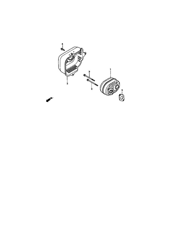 Muffler Diagram and Parts List for GCV-160-A  Honda Engine