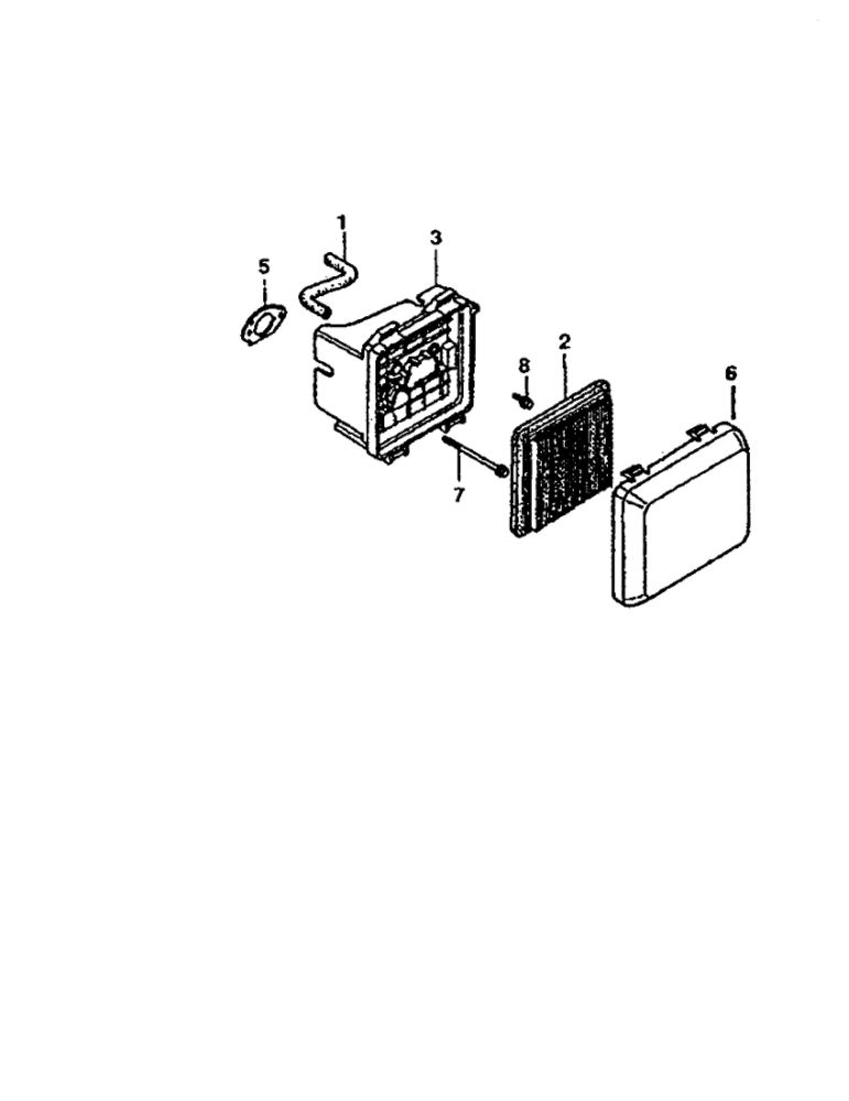 Air Cleaner Diagram and Parts List for GCV-160-A1AE  Honda Engine
