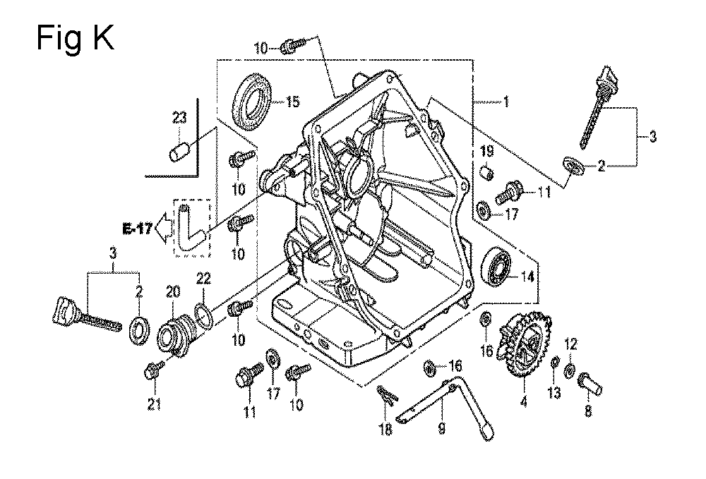 Fig-11 Diagram and Parts List for GC135 Type WXE Honda Engine