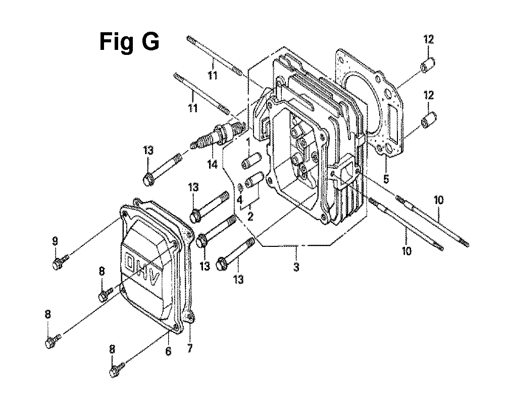 Fig-4 Diagram and Parts List for GXV160UH2 Type A14 Honda Engine