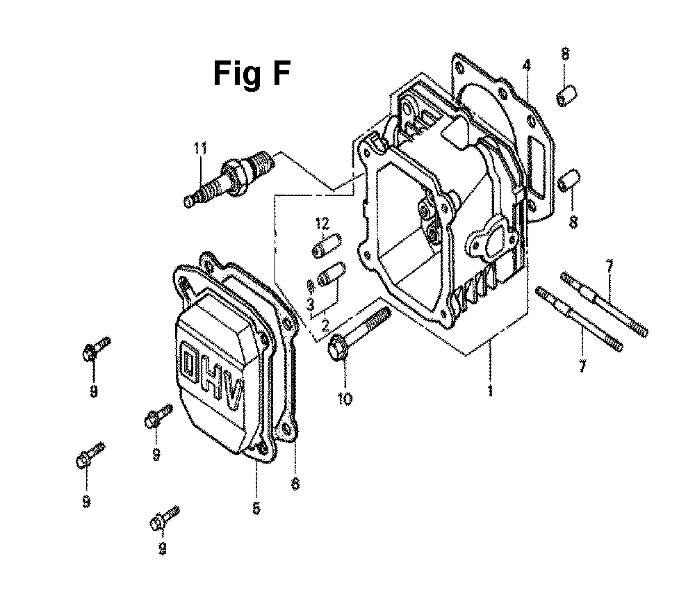 Fig-6 Diagram and Parts List for GXV140 Type A2C Honda Engine