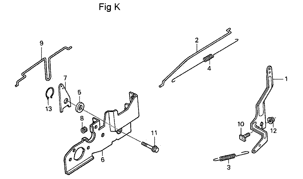 Fig-11 Diagram and Parts List for GSV190A Type A1AE Honda Engine