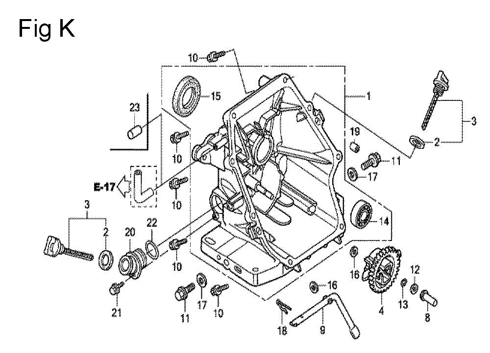 Fig-11 Diagram and Parts List for GC135 Type PXD Honda Engine