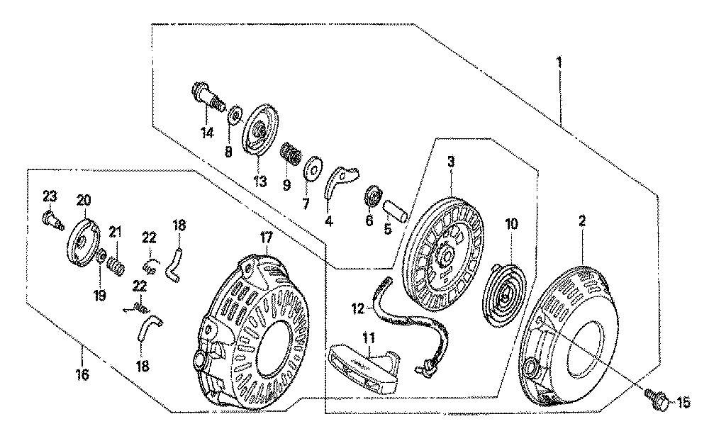 Fig-0 Diagram and Parts List for GX120T1 Type LH2 Honda Engine