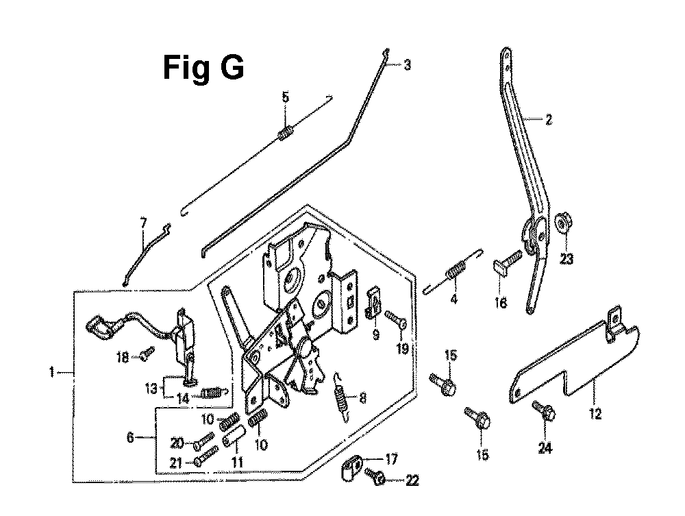 Fig-8 Diagram and Parts List for GXV140 Type A2C Honda Engine