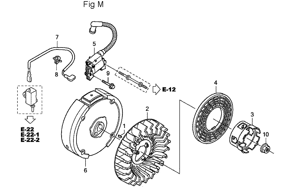 Fig-13 Diagram and Parts List for GC160LA Type QBC Honda Engine