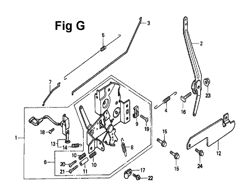 Fig-9 Diagram and Parts List for GXV140 Type N1S Honda Engine