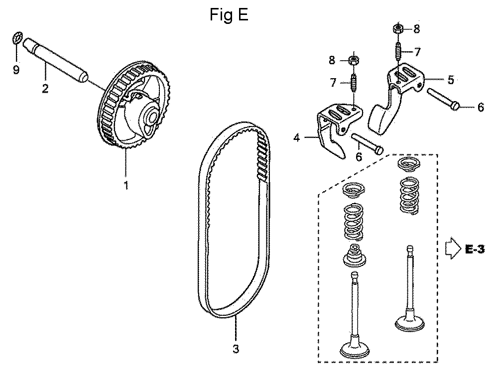 Fig-5 Diagram and Parts List for GC160LA Type QHAF Honda Engine