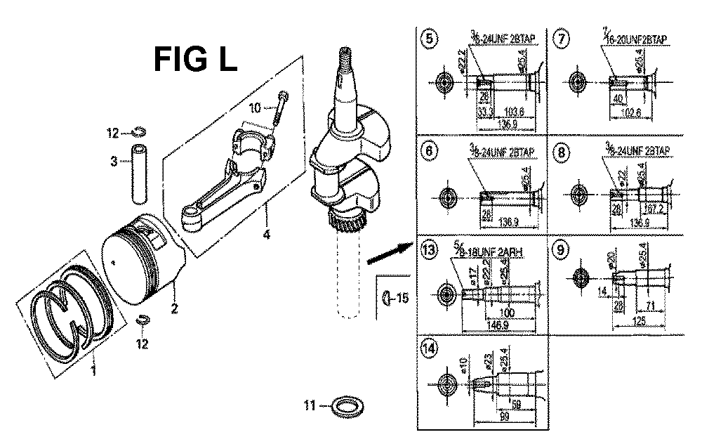 Fig-12 Diagram and Parts List for GXV160H2 Type N6W Honda Engine