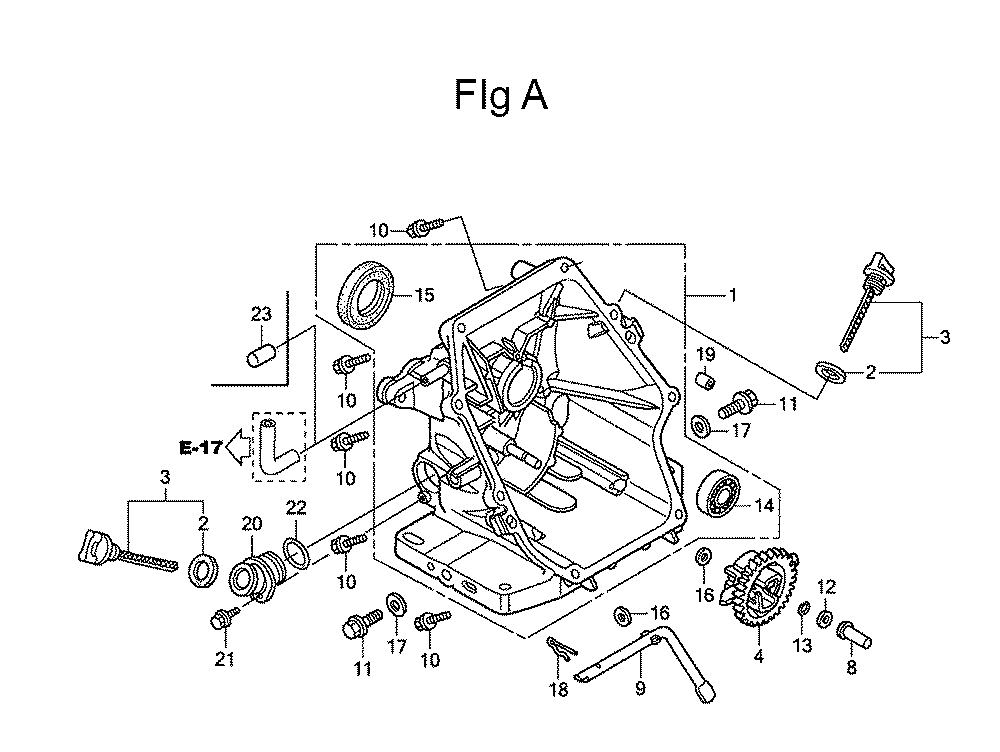 Fig-1 Diagram and Parts List for GC160 Type PHA Honda Engine