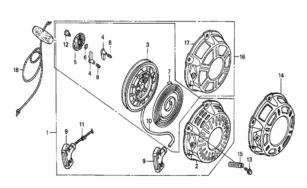 Fig-0 Diagram and Parts List for GX160K1 Type EMA Honda Engine
