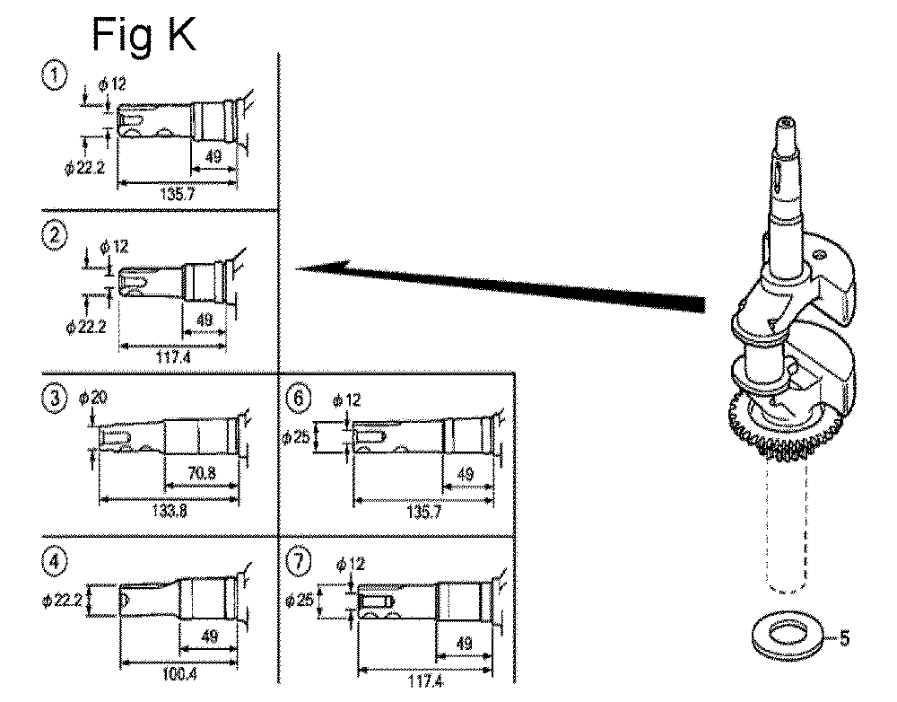 Fig-11 Diagram and Parts List for GSV190A Type A4G7 Honda Engine