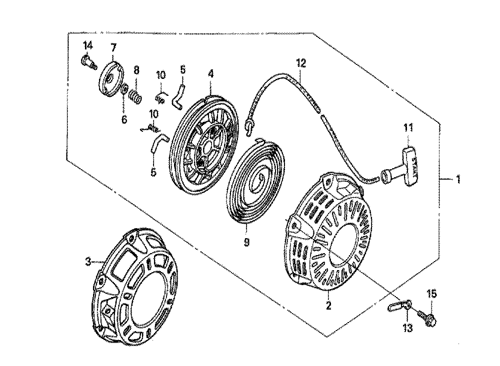Fig-0 Diagram and Parts List for GX160U1 Type TXC9 Honda Engine