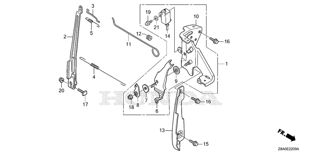 Control (1) Diagram and Parts List for GC160LAX (Type QBC)(GCAHA-6025169-9999999) Honda Engine
