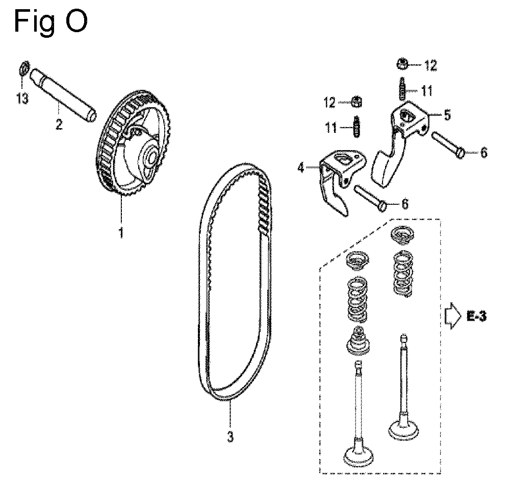 Fig-15 Diagram and Parts List for GC160A Type QHE4 Honda Engine
