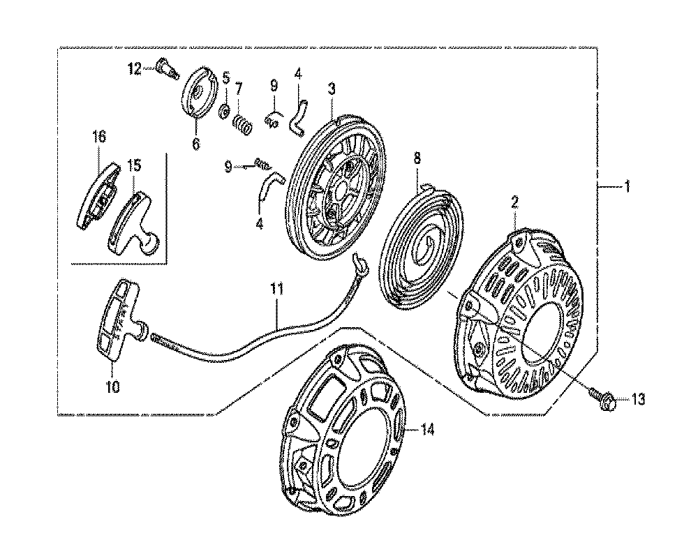 Fig-0 Diagram and Parts List for GX160UT1 Type QW24 Honda Engine