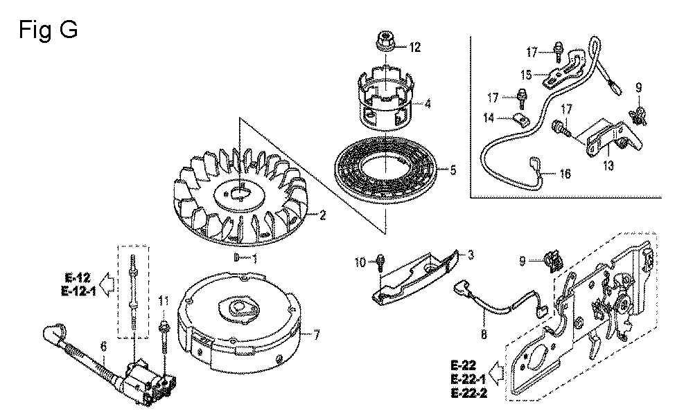 Fig-7 Diagram and Parts List for GCV160LA0 Type BHH Honda Engine