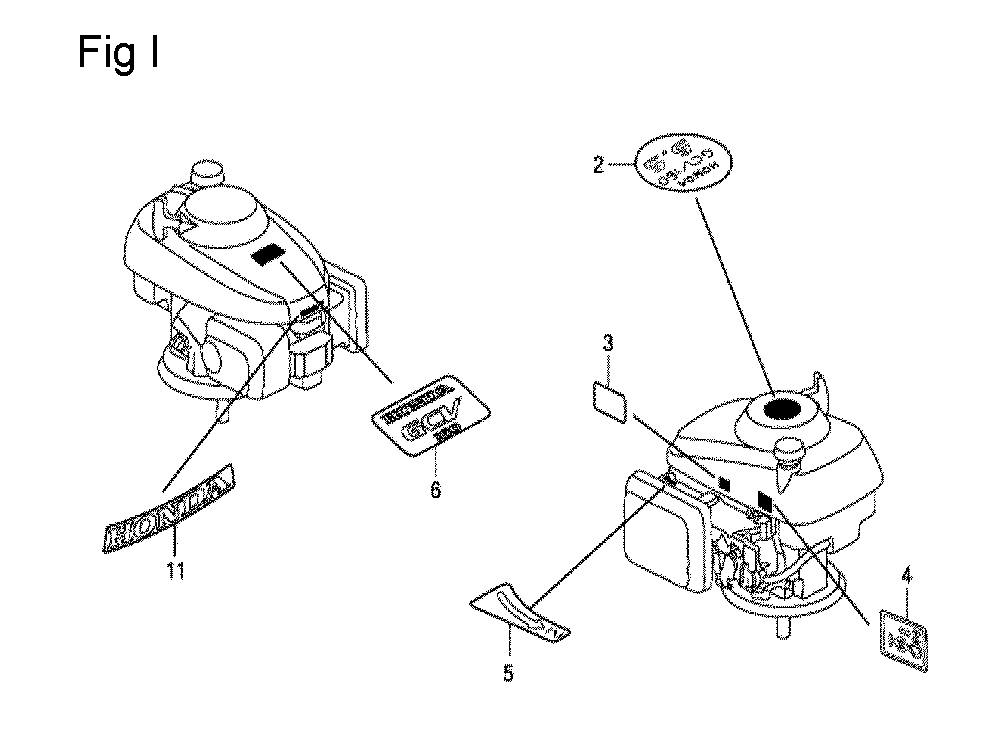 Fig-9 Diagram and Parts List for GCV160LA Type N1A Honda Engine