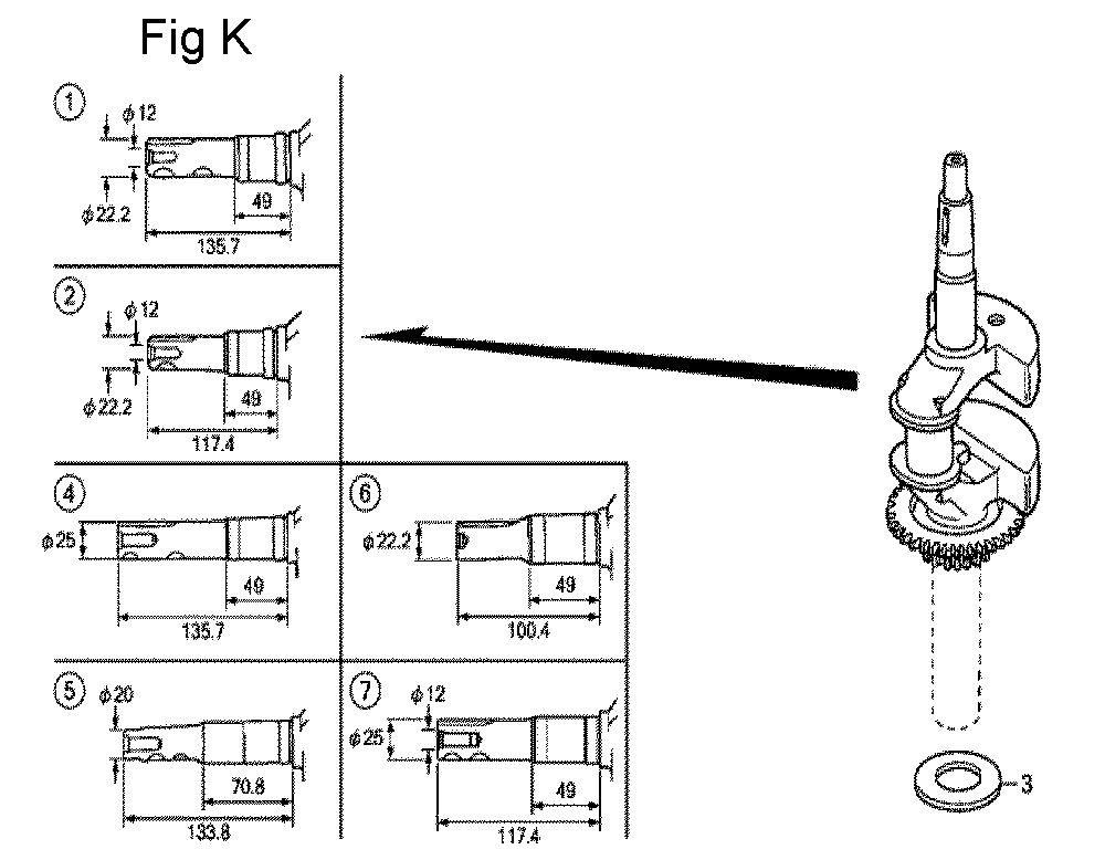 Fig-11 Diagram and Parts List for GCV190A Type N5A Honda Engine
