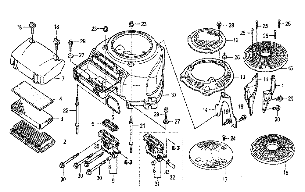 Fig-0 Diagram and Parts List for GXV530U Type PXA1 Honda Engine