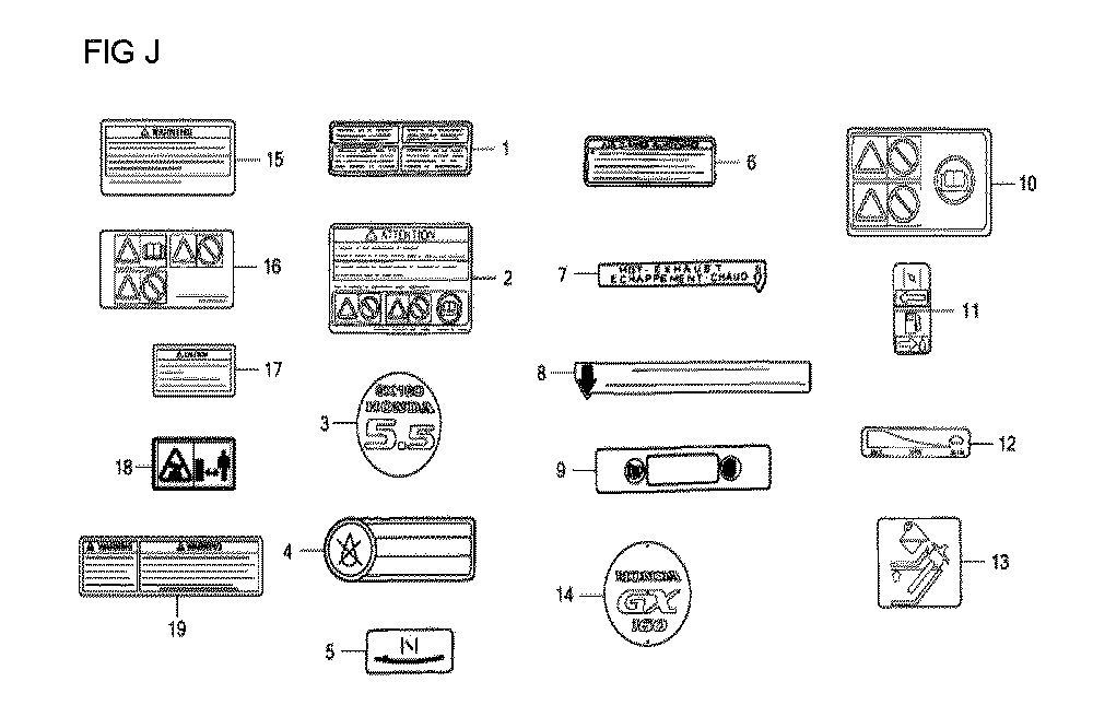 Fig-12 Diagram and Parts List for GX160U1 Type VHH4 Honda Engine