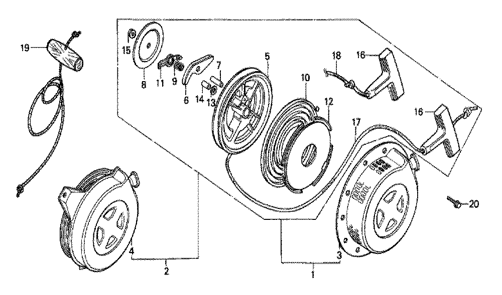 Fig-0 Diagram and Parts List for GX140 Type VH Honda Engine