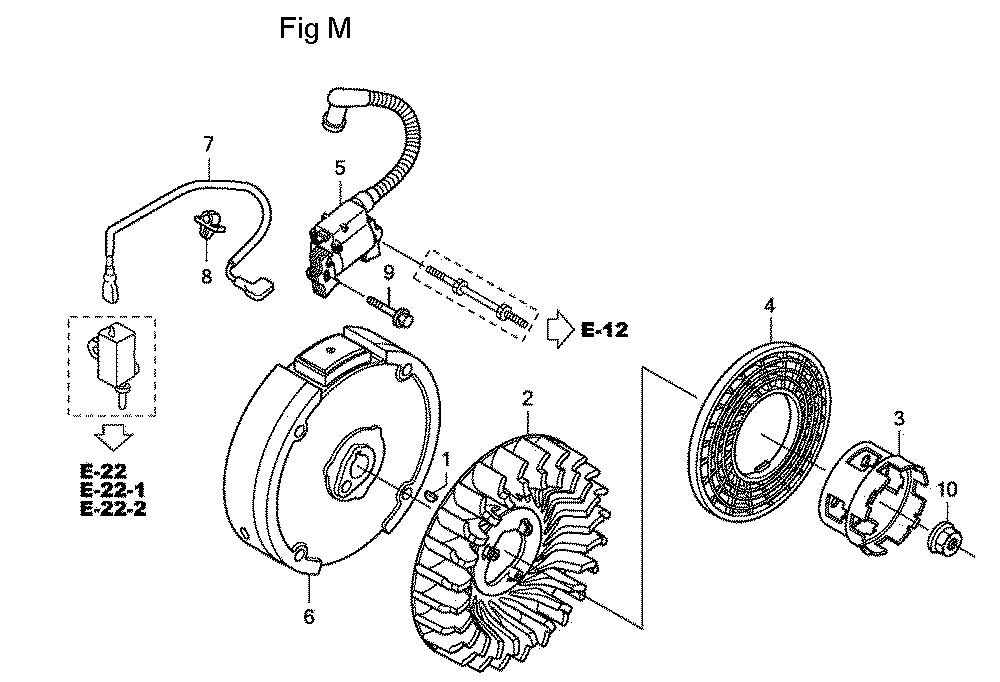 Fig-13 Diagram and Parts List for GC160LA Type QHA Honda Engine