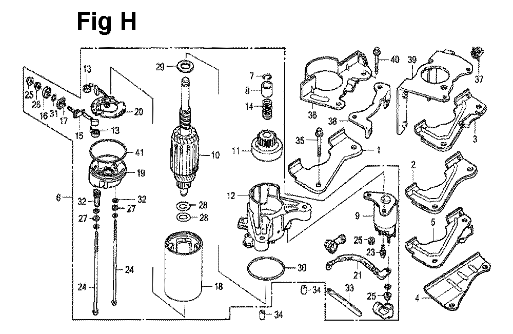 Fig-9 Diagram and Parts List for GXV270 Type DN2 Honda Engine