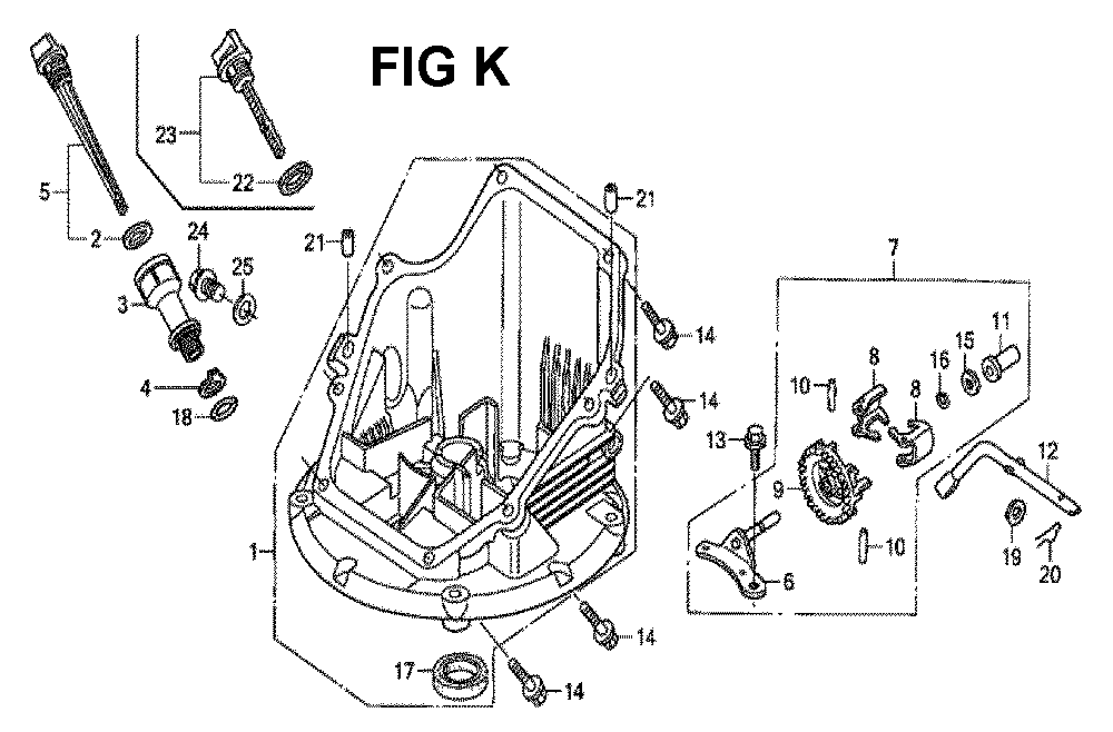 Fig-11 Diagram and Parts List for GCV190LA Type N5BR Honda Engine
