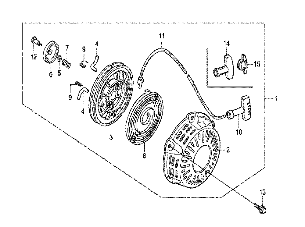 Fig-0 Diagram and Parts List for GX120UT1 Type KRF4 Honda Engine
