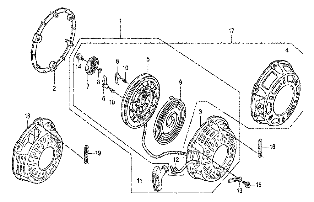 Fig-0 Diagram and Parts List for GX200 QAB2-Seri-1900001 Honda Engine