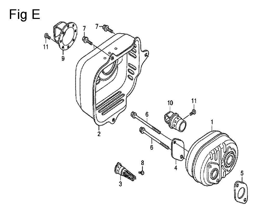 Fig-5 Diagram and Parts List for GCV135 Type A1A Honda Engine