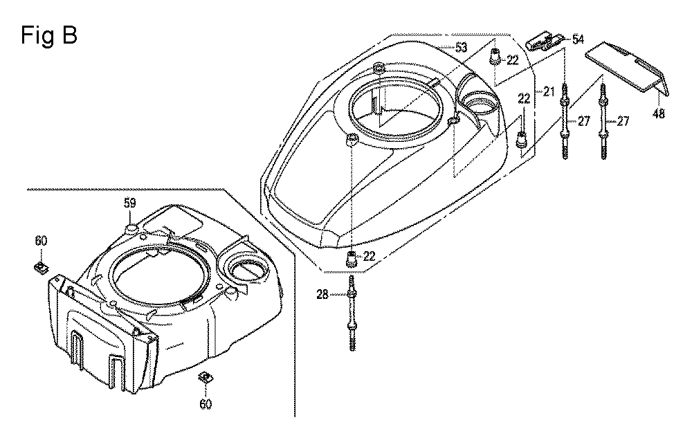 Fig-2 Diagram and Parts List for GCV160LA0 Type N1A Honda Engine
