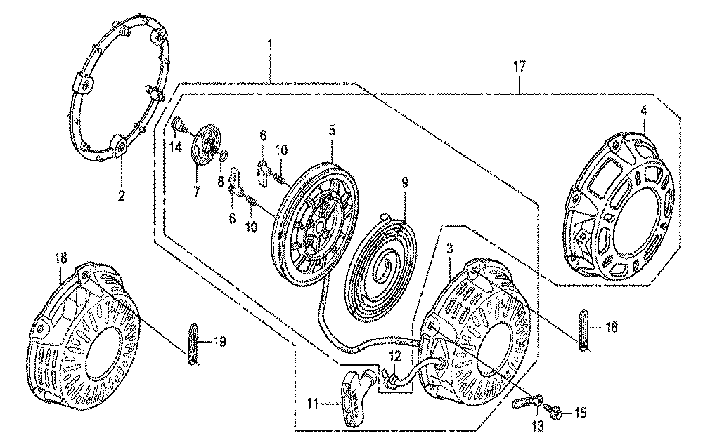 Fig-0 Diagram and Parts List for GX200 Type SMC4 Honda Engine