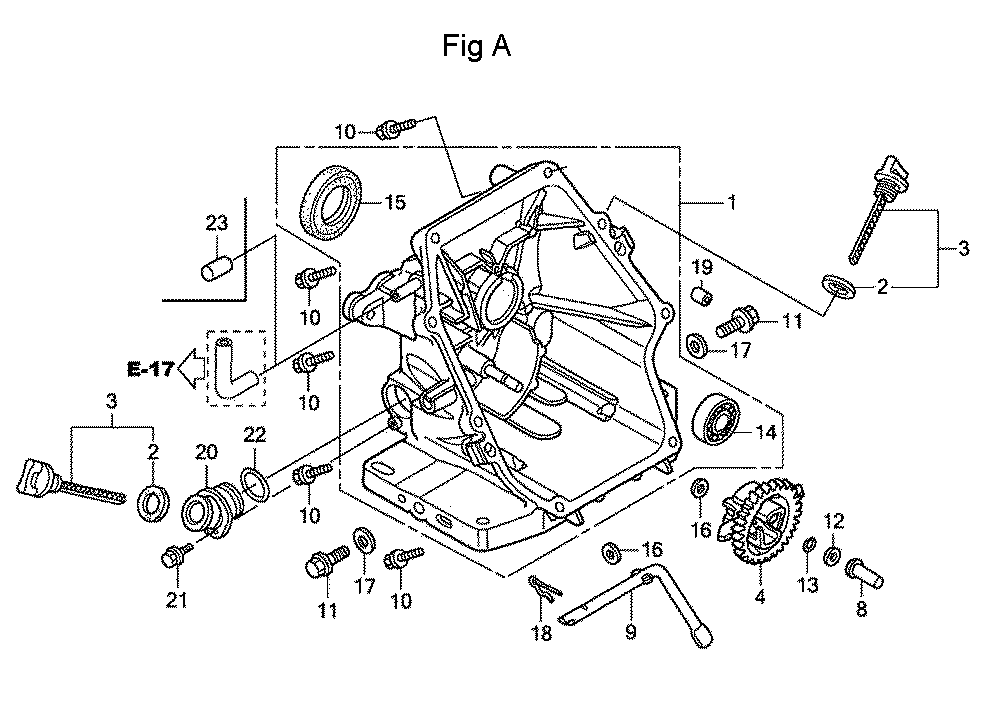 Fig-1 Diagram and Parts List for GC160A Type MHA2 Honda Engine