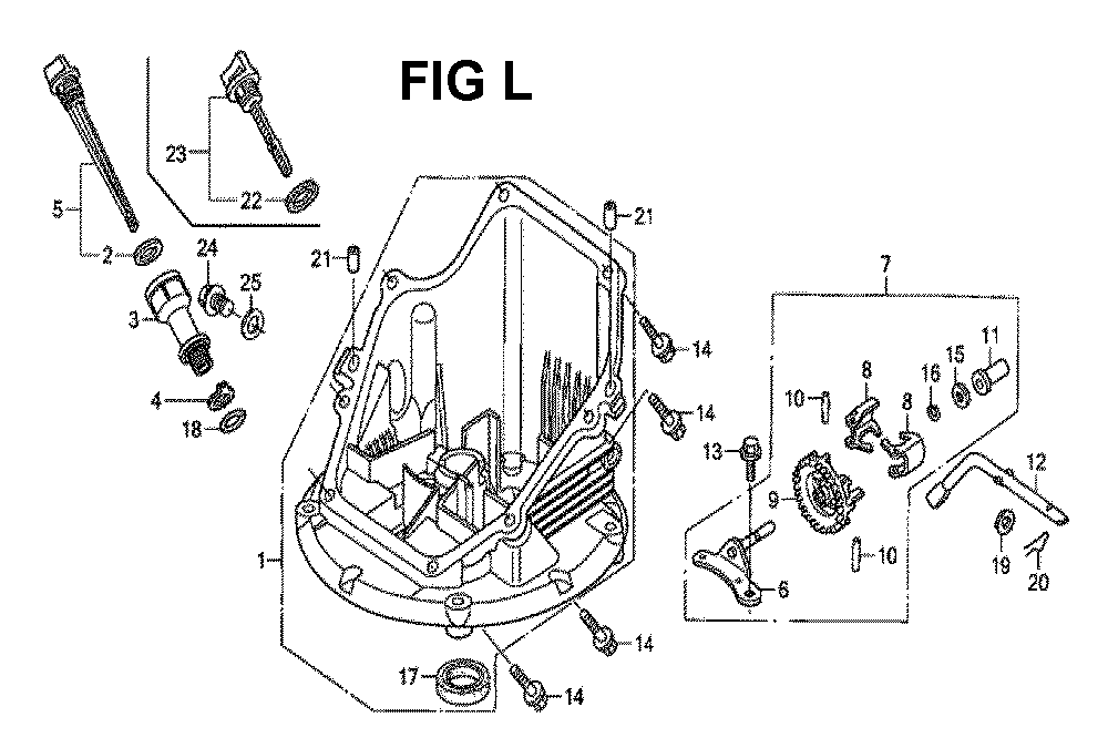 Fig-12 Diagram and Parts List for GCV190LA Type BHH Honda Engine