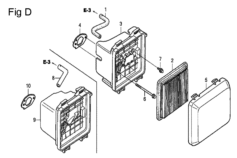Fig-4 Diagram and Parts List for GCV190LA Type N1A Honda Engine