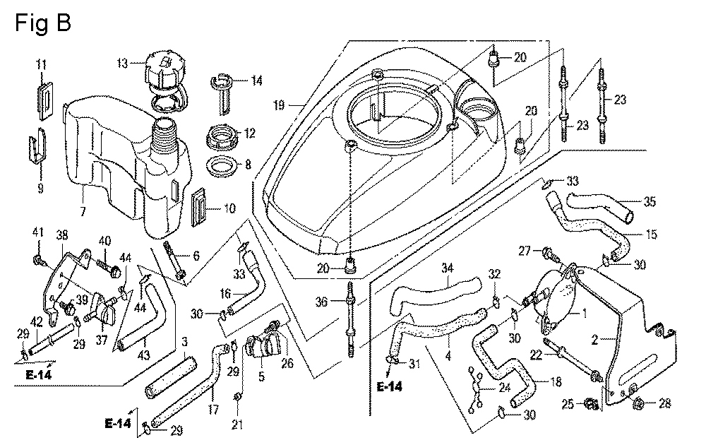Fig-2 Diagram and Parts List for GCV160LA Type S1M Honda Engine