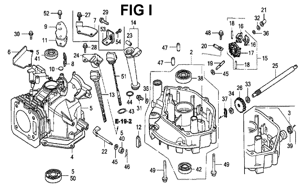 Fig-1 Diagram and Parts List for GXV160K1 Type SFY1 Honda Engine