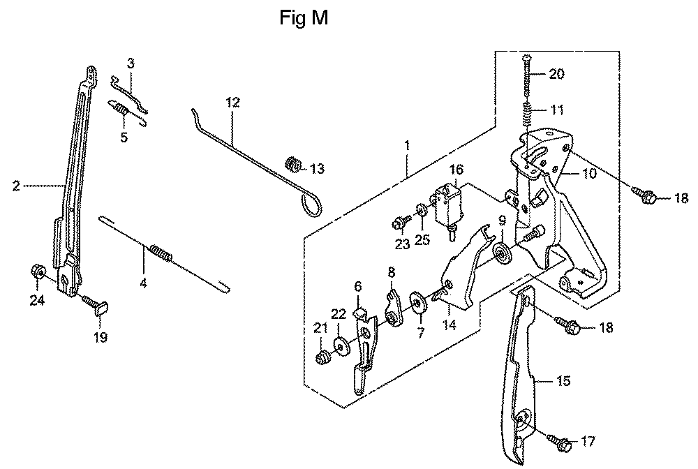 Fig-13 Diagram and Parts List for GC160LA Type VHA Honda Engine