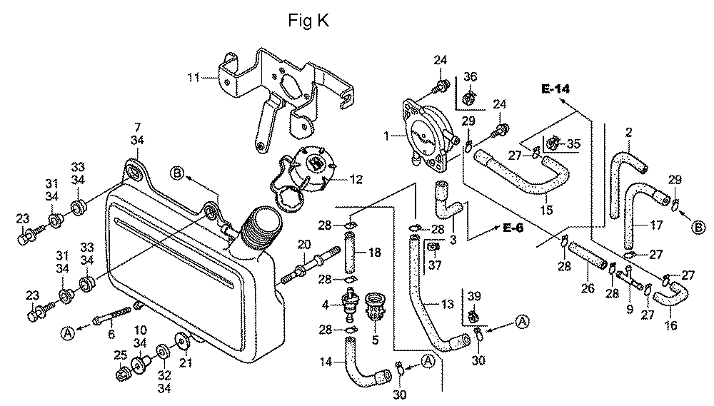 Fig-11 Diagram and Parts List for GC160LA Type QHAF Honda Engine