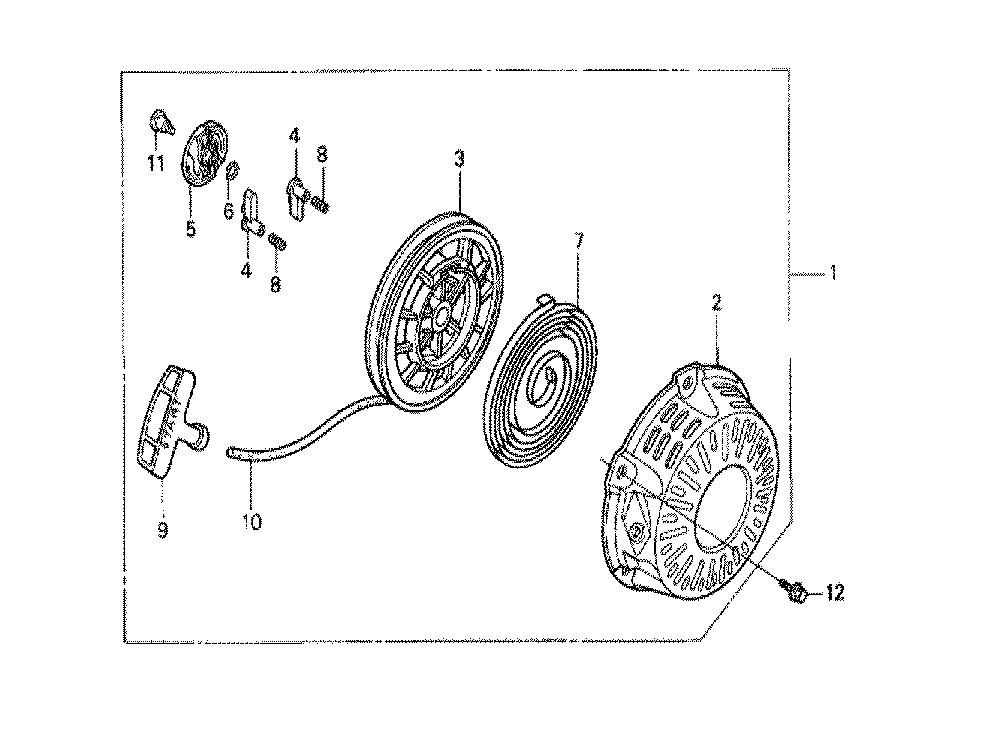 Fig-0 Diagram and Parts List for GX120K1 (HX26)(43-9099999) Honda Engine