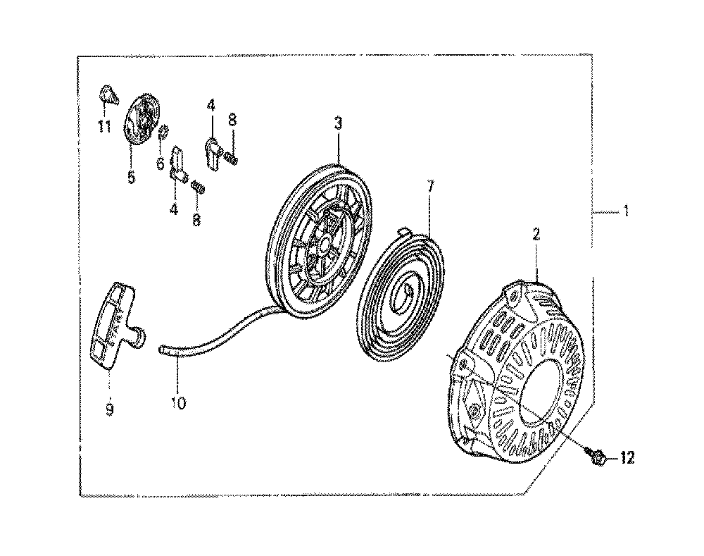Fig-0 Diagram and Parts List for GX120K1 (KRA4)(43-9099999) Honda Engine